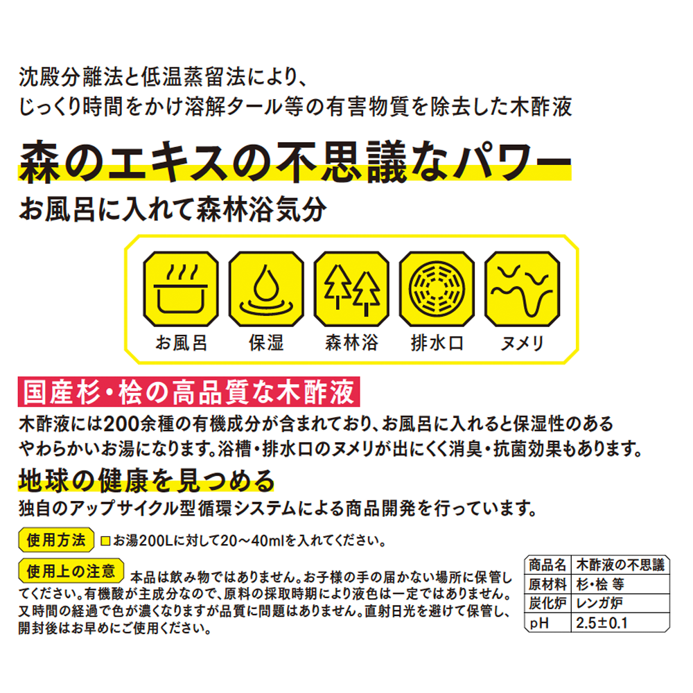 木酢液の不思議(500mL、1L、2L、4L、18L)