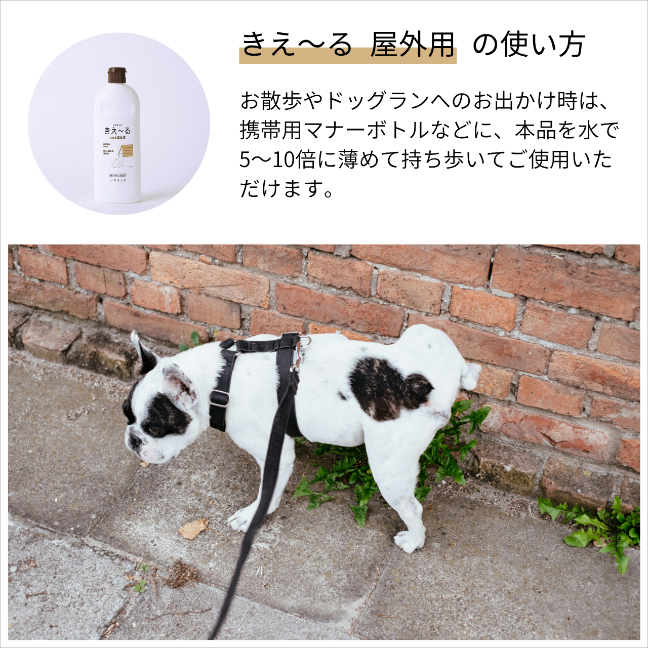 きえ〜る ペット屋外用 詰替【液色茶色】（1L、4L、10L、20L）